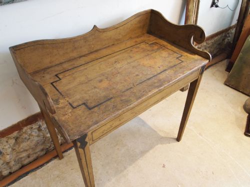 TABLE RARE REGENCY GEORGE IV ORIGINAL PAINT SIDE HALL LAMP WRITING C1820 - ADDITIONAL PHOTO 2