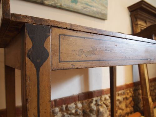 TABLE RARE REGENCY GEORGE IV ORIGINAL PAINT SIDE HALL LAMP WRITING C1820 - ADDITIONAL PHOTO 7