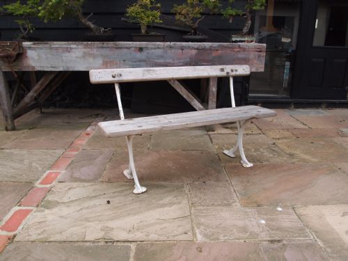 bench garden victorian cast iron original timbers c1890 - CATEGORY: ANTIQUE FURNITURE - DATED VICTORIAN
