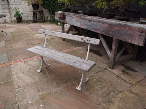 BENCH GARDEN VICTORIAN CAST IRON ORIGINAL TIMBERS C1890 - ADDITIONAL PHOTO 2
