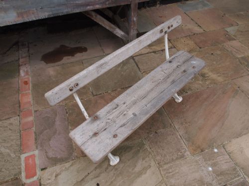 BENCH GARDEN VICTORIAN CAST IRON ORIGINAL TIMBERS C1890 - ADDITIONAL PHOTO 5