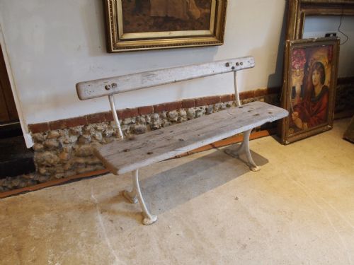 BENCH GARDEN VICTORIAN CAST IRON ORIGINAL TIMBERS C1890 - ADDITIONAL PHOTO 7