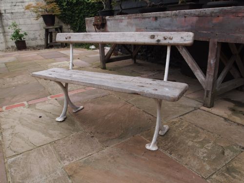BENCH GARDEN VICTORIAN CAST IRON ORIGINAL TIMBERS C1890 - ADDITIONAL PHOTO 8