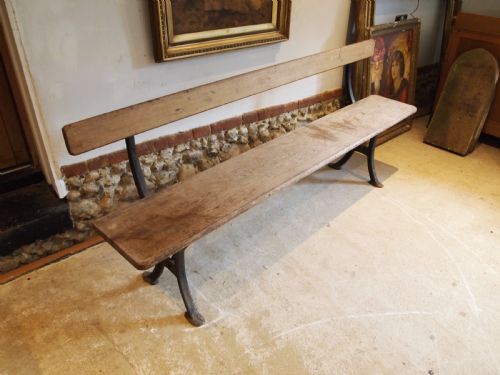 BENCH VICTORIAN CAST IRON GARDEN RAILWAY BENCH ADDISON WELLINGTON C1880 - ADDITIONAL PHOTO 1