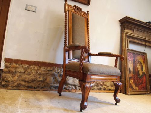 CHAIR STUNNING SCOTTISH ARTS AND CRAFTS OAK C1880 - ADDITIONAL PHOTO 10