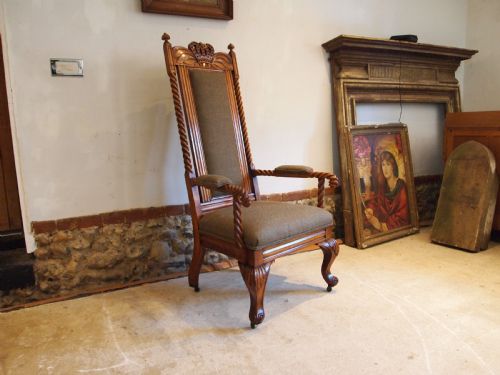 CHAIR STUNNING SCOTTISH ARTS AND CRAFTS OAK C1880 - ADDITIONAL PHOTO 11