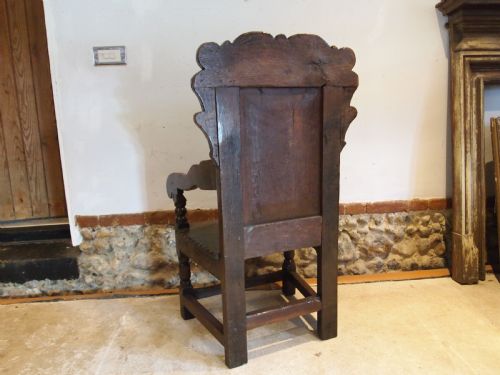 CHAIR RARE CHARLES II OAK WAINSCOT YORKSHIRE C1680 - ADDITIONAL PHOTO 6