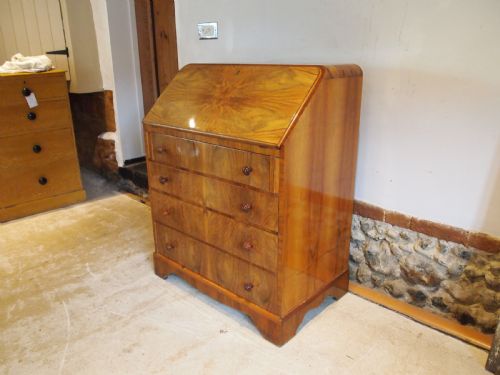 BUREAU STUNNING ART DECO WALNUT C1925 - ADDITIONAL PHOTO 5