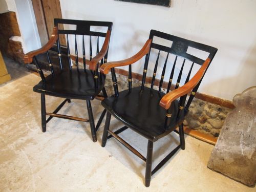chairs rare pair of harvard university chairs c1920 - CATEGORY: ANTIQUE CHAIRS - DATED 1920