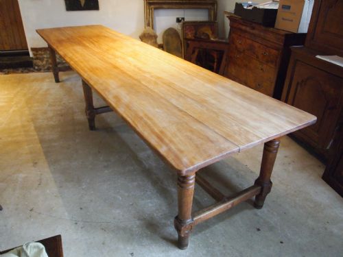 TABLE LARGE MONASTIC FRENCH REFECTORY DINING TABLE C1850 - ADDITIONAL PHOTO 8