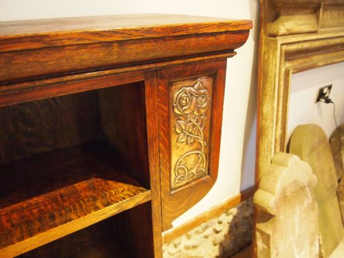 BOOKCASE RARE LIBERTY CO ARTS CRAFTS OAK C1904 - ADDITIONAL PHOTO 2
