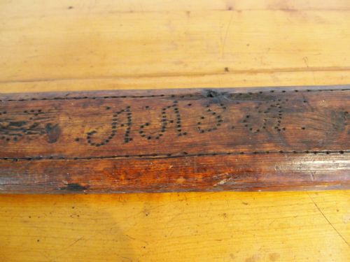 RARE NAIVE FOLK ART NORWEGIAN MANGLE BOARD DATED 1833 - ADDITIONAL PHOTO 1