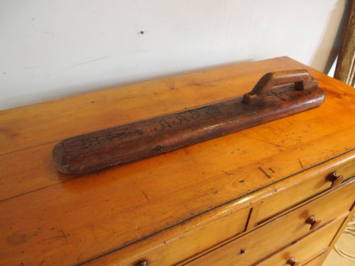 RARE NAIVE FOLK ART NORWEGIAN MANGLE BOARD DATED 1833 - ADDITIONAL PHOTO 10