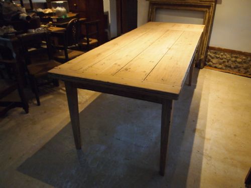 TABLE EXTENDING FRENCH OAK REFECTORY FARMHOUSE DINING C1900 - ADDITIONAL PHOTO 1