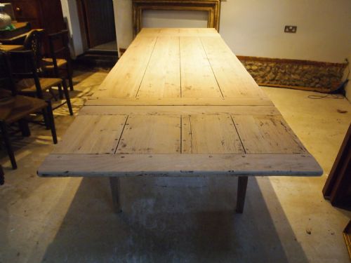 TABLE EXTENDING FRENCH OAK REFECTORY FARMHOUSE DINING C1900 - ADDITIONAL PHOTO 8
