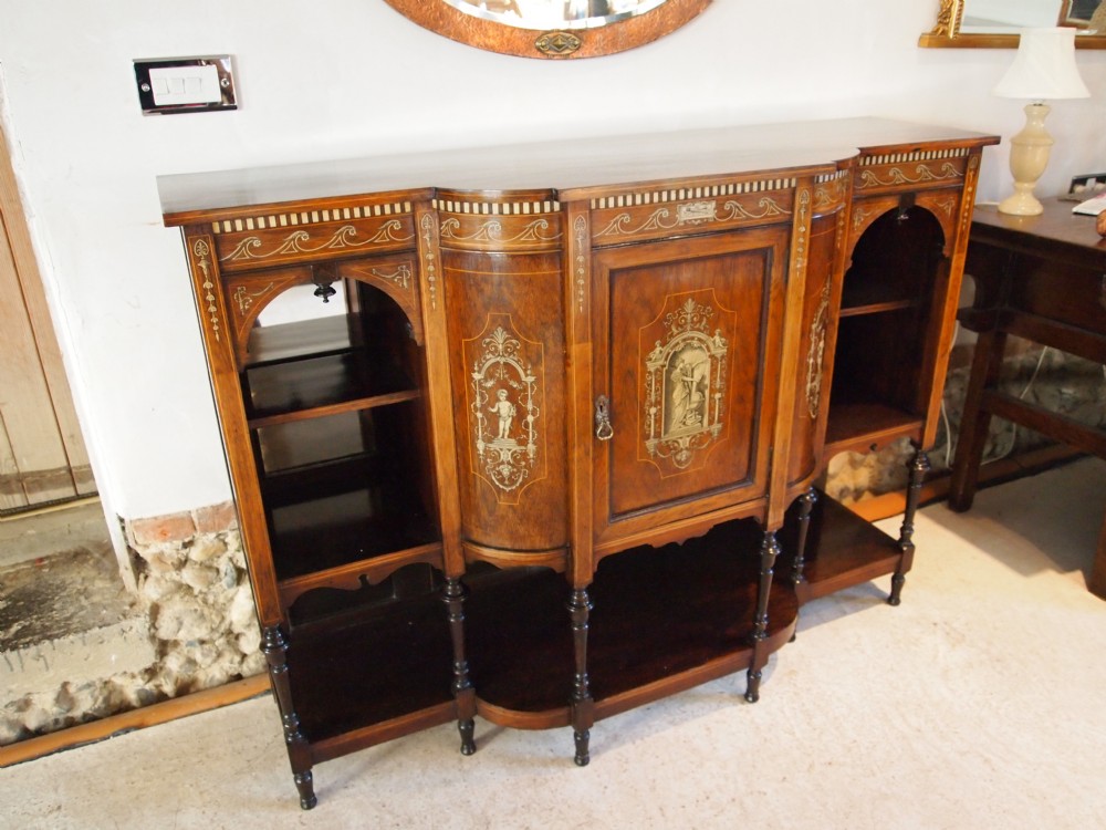 Sideboard dresser Victorian Fine quality Rosewood and inlaid Ivory c1870