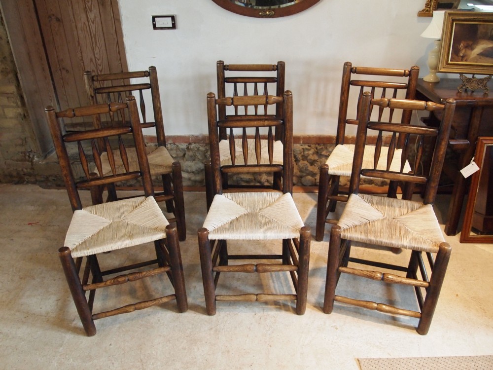 Chairs George III Ash spindle back North West chairs c1760