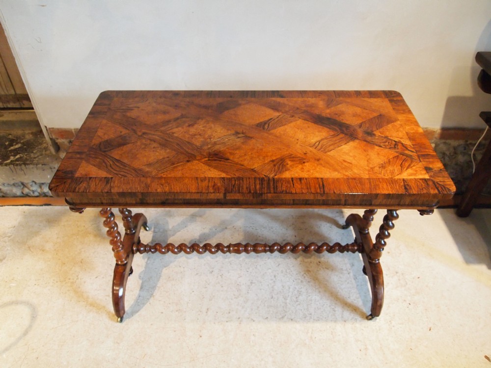 Table console side sofa or centre table Rosewood, Amboyna Victorian c1870 