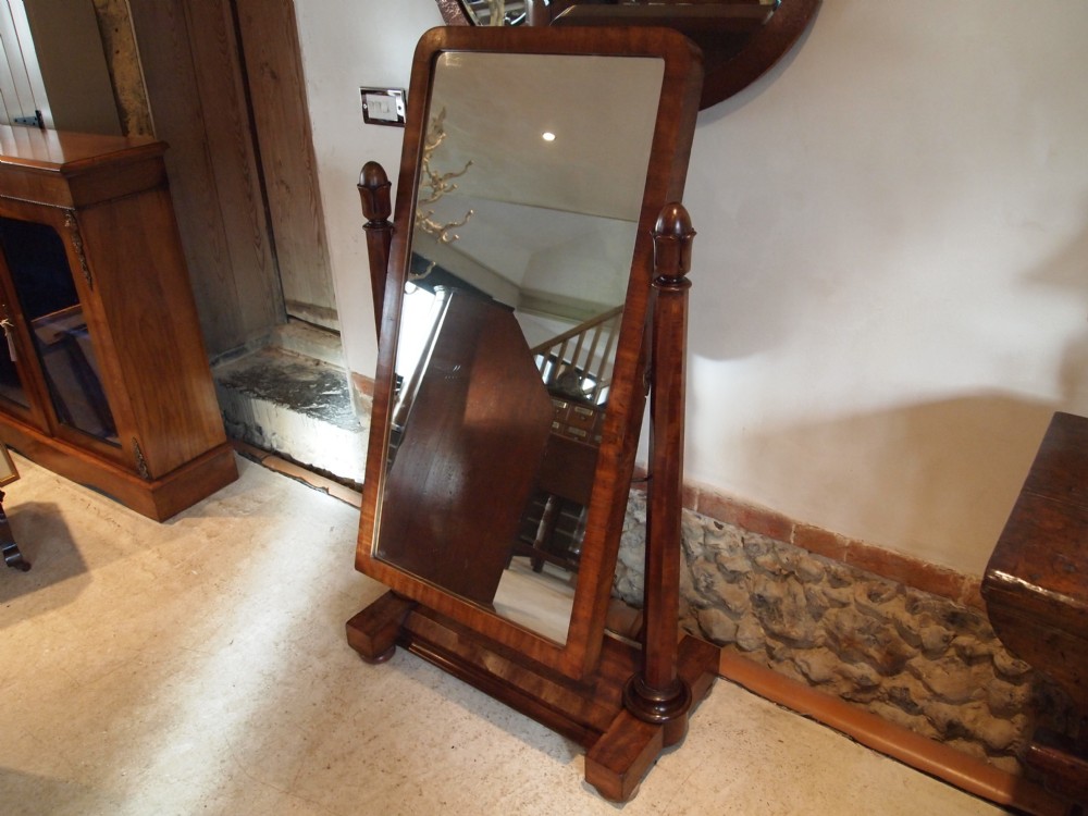 Mirror full length Cheval mirror William IV Mahogany c1830