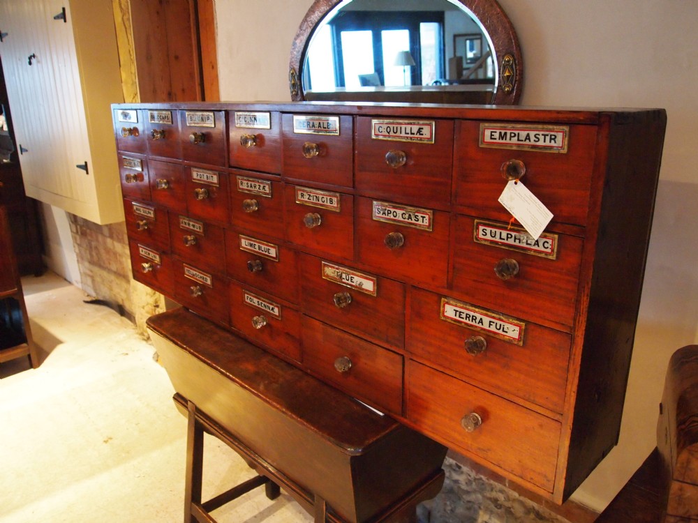 Chest of drawers apothecary chest Mahogany c1870