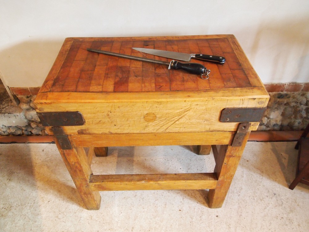 Butchers block Table early twentieth century c1920