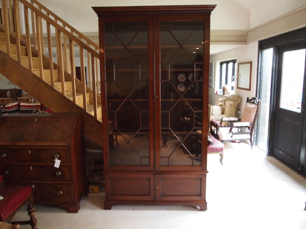 Bookcase Victorian Mahogany Bramah locks fine quality c1890