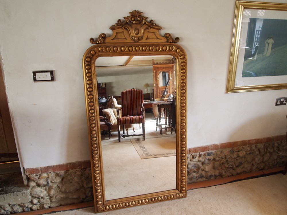 Mirror Victorian gilt framed carved Beech Mirror c1880