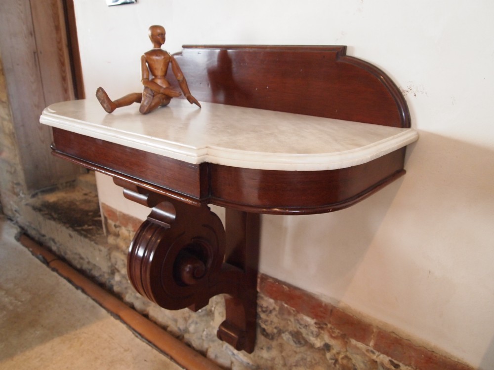 Table  rare console pier table Victorian Mahogany original marble c1860