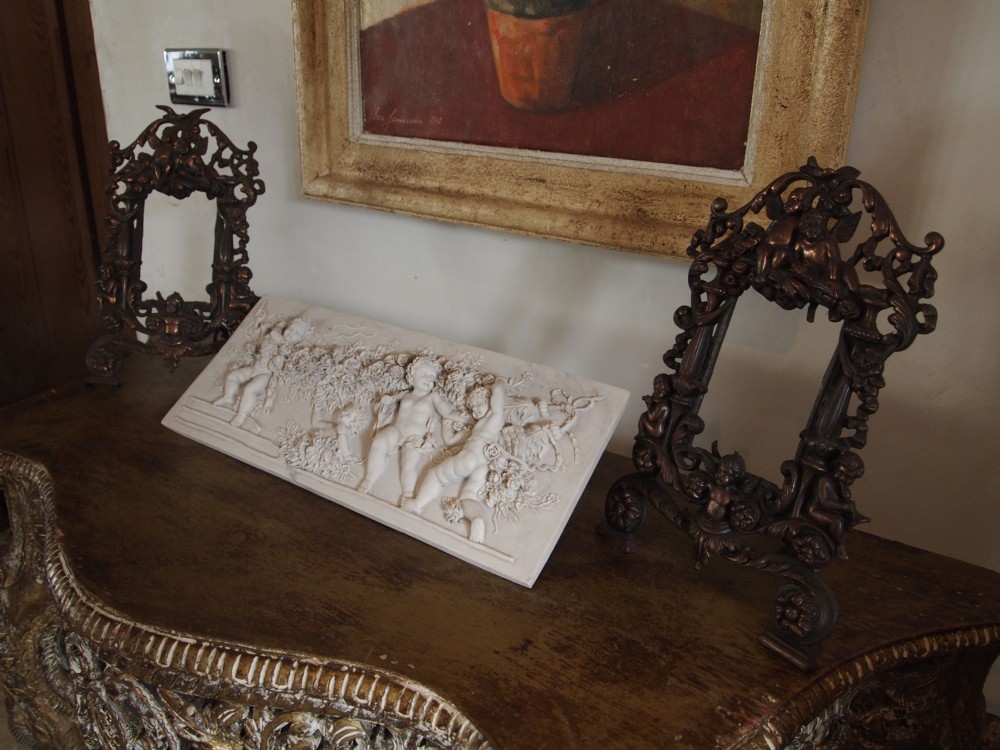 Picture frames pair of picture frames Victorian cast Rd numbered for 1886