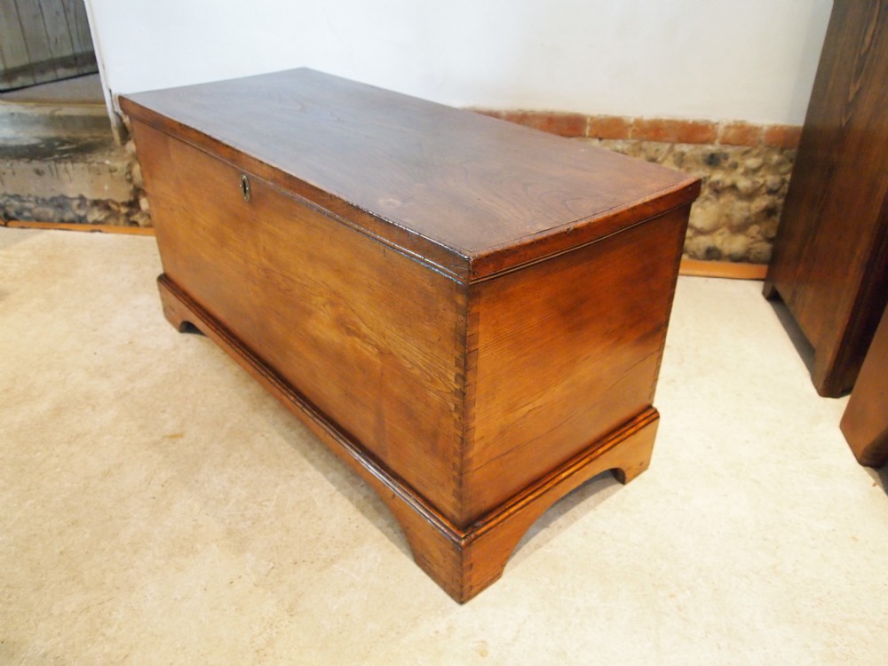 Coffer chest blanket box coffee table George III Elm c1800