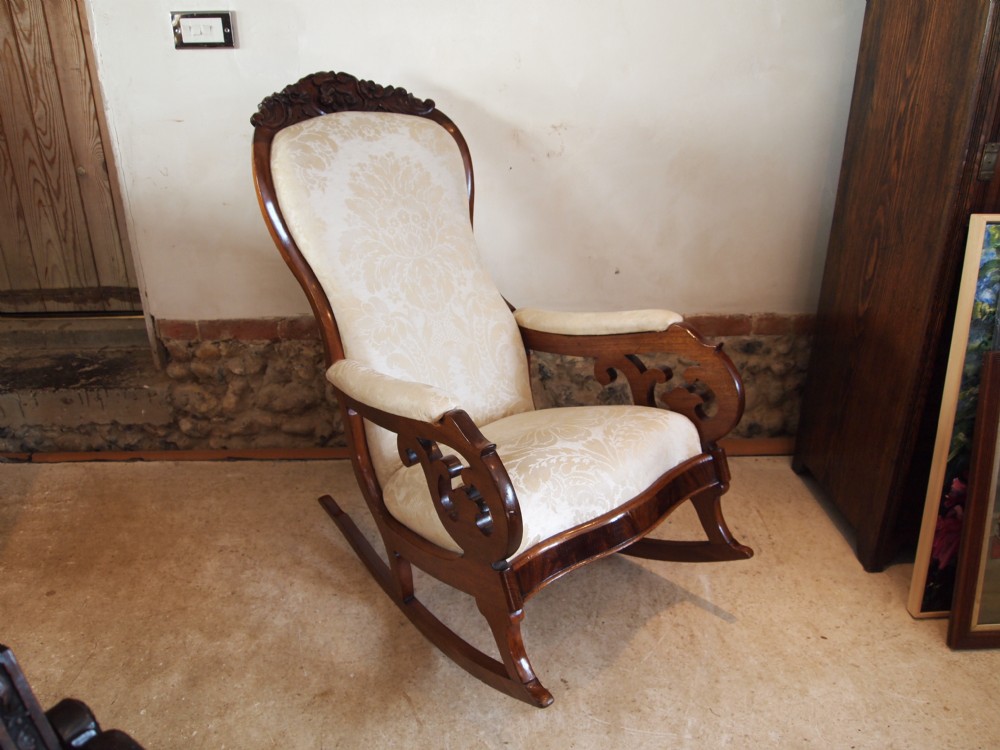 Chair rocking chair early Victorian Mahogany armchair c1840