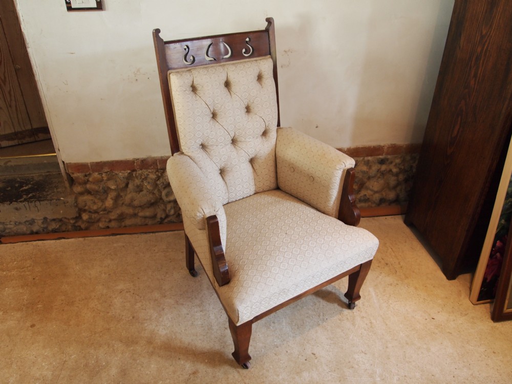 Chair Victorian Mahogany Arts and Crafts armchair c1890