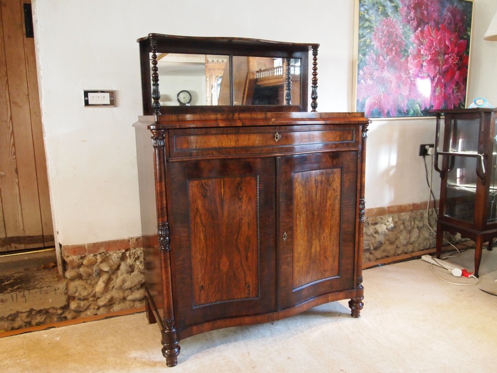 Sideboard Chiffonier Credenza Victorian Rosewood serpentine front c1840