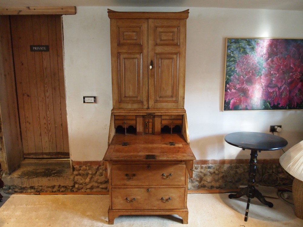 Bureau bookcase George III rare Pine small proportions c1770