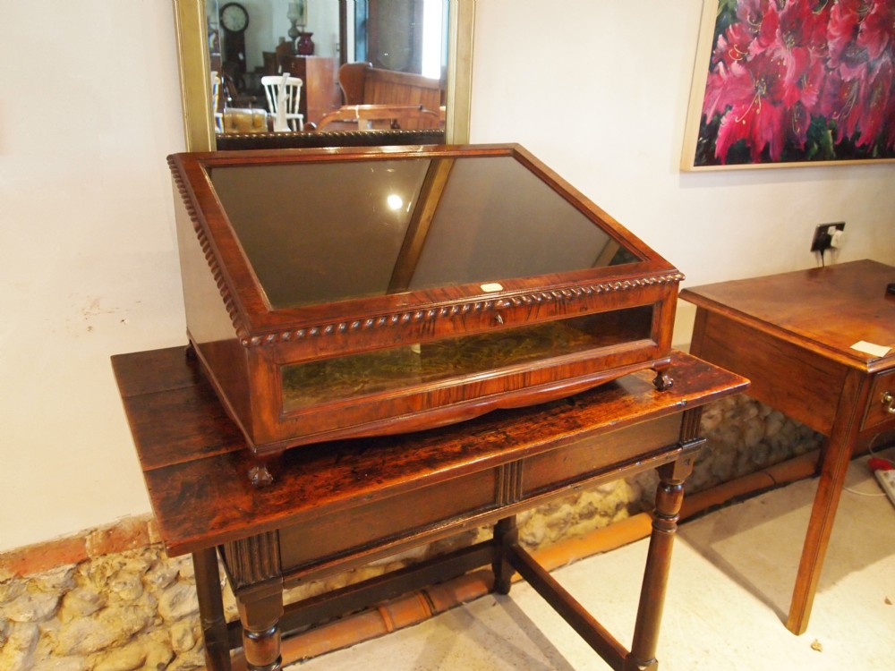 Display case cabinet bijouterie display Victorian Walnut fine quality c1880