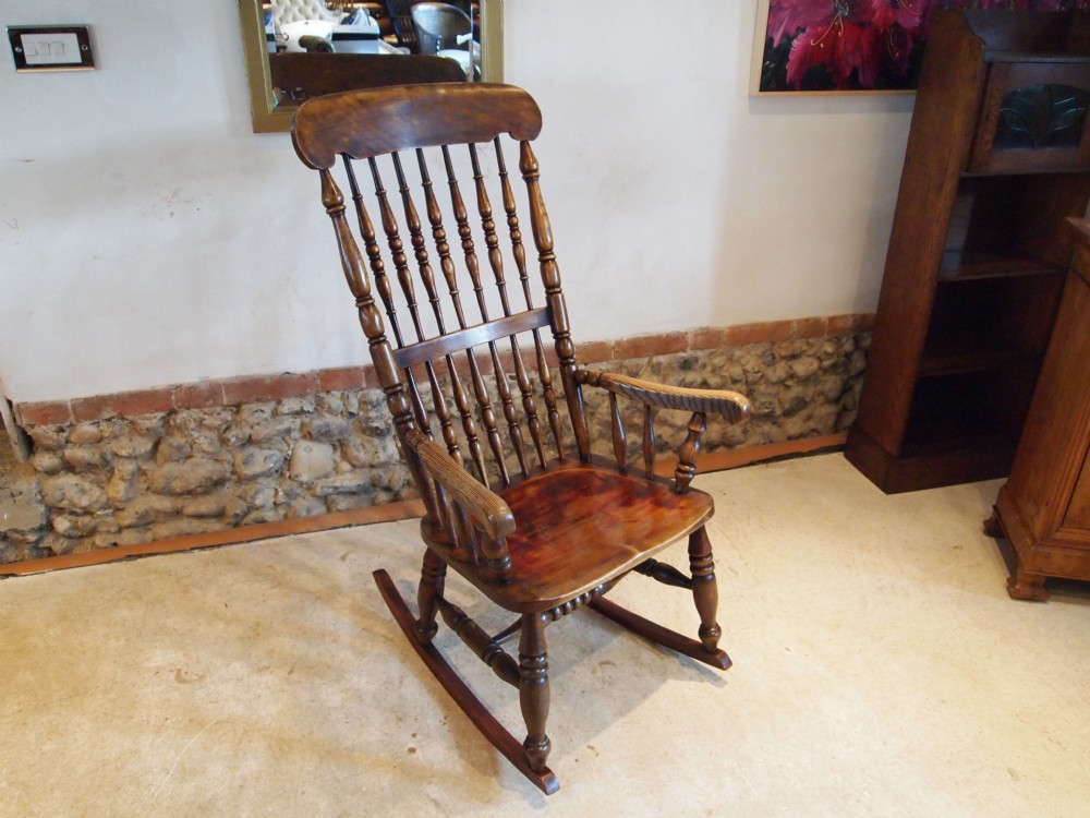 Chair rocking chair rare Windsor John Shadford Caistor Lincolnshire c1870