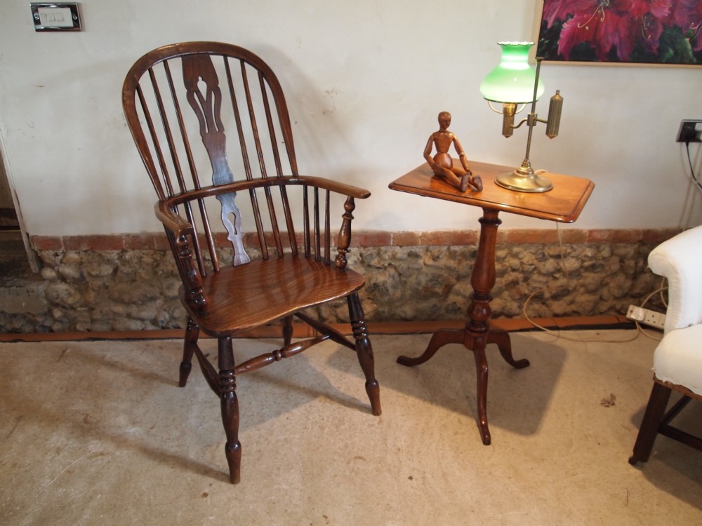 Chair fine Victorian Windsor armchair Lincolnshire region Ash and Elm c1860