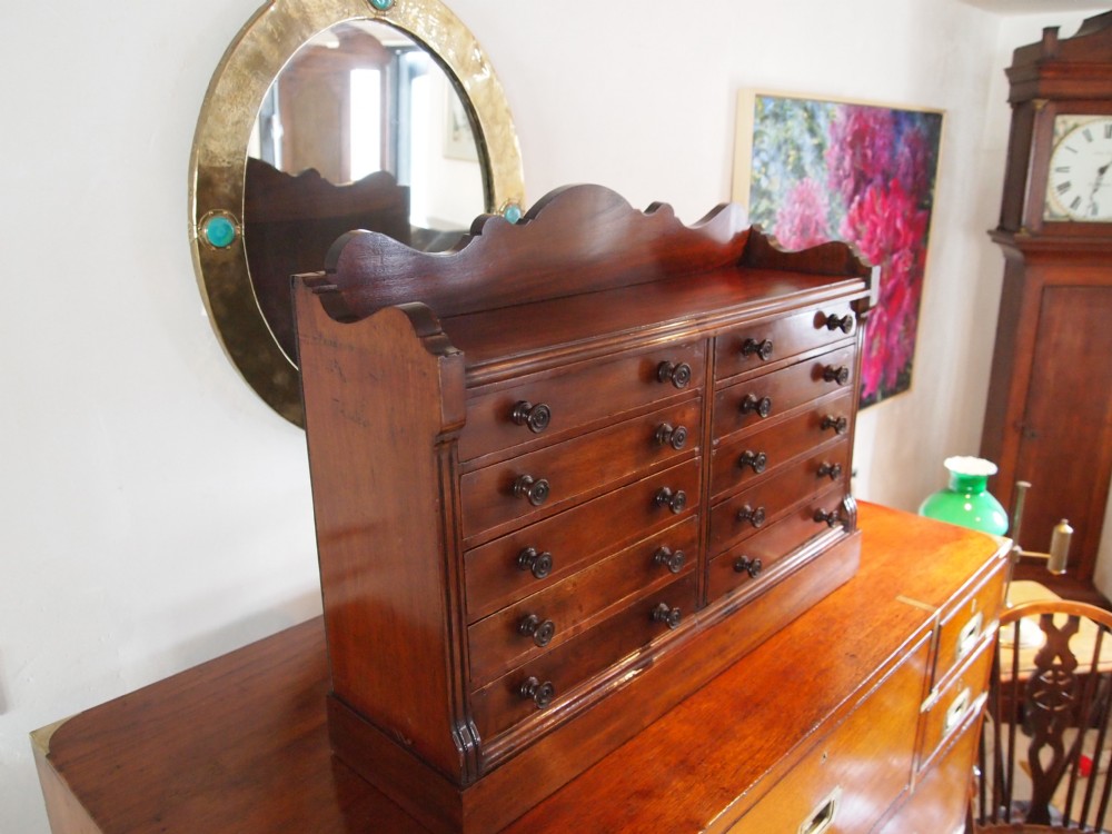 Chest of drawers collectors specimen chest Victorian Walnut c1880