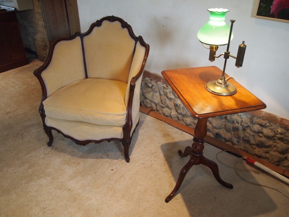 Chair French Walnut Louis XIV style Edwardian sprung c1910