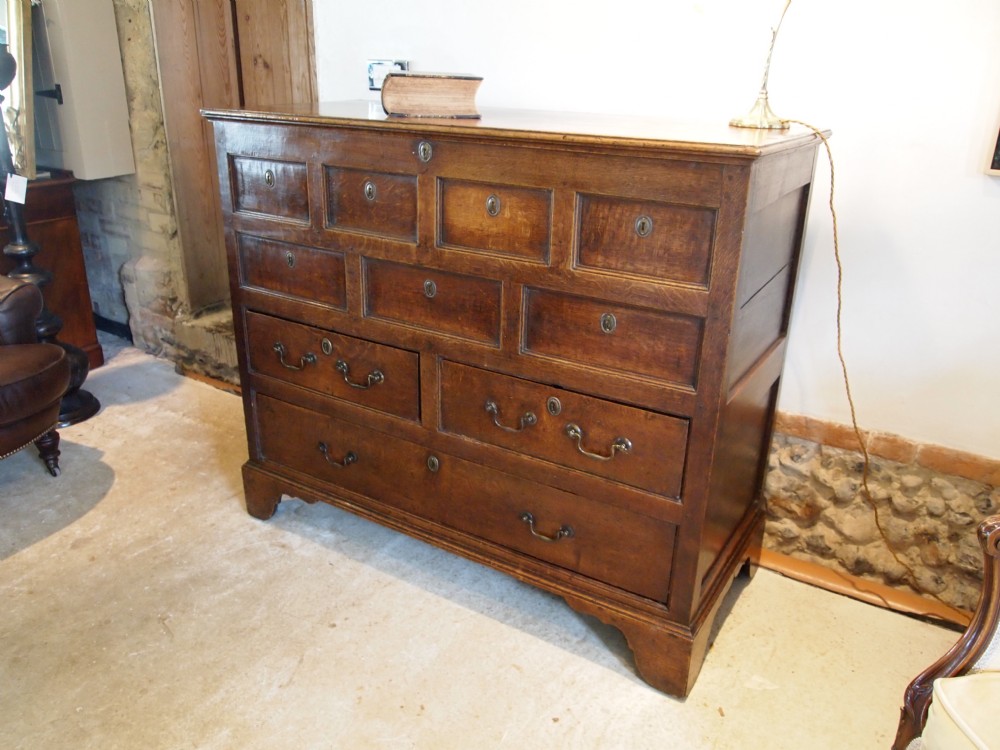 Chest coffer Mule chest George III Oak c1770