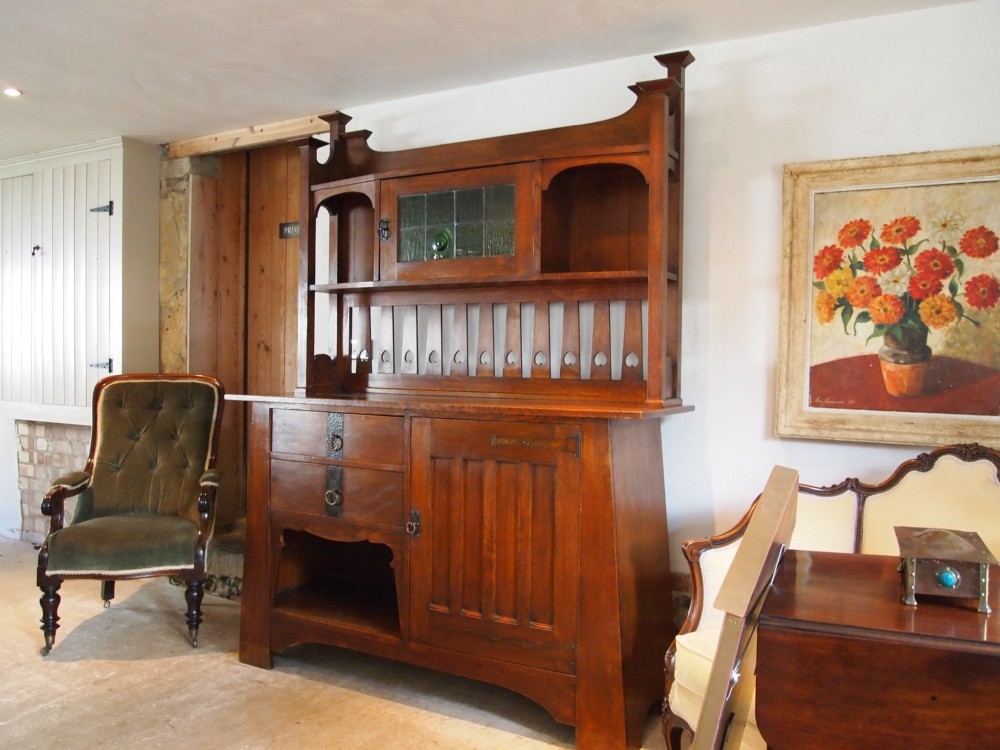 Dresser sideboard Arts and Crafts by P E Gane of Bristol c1890