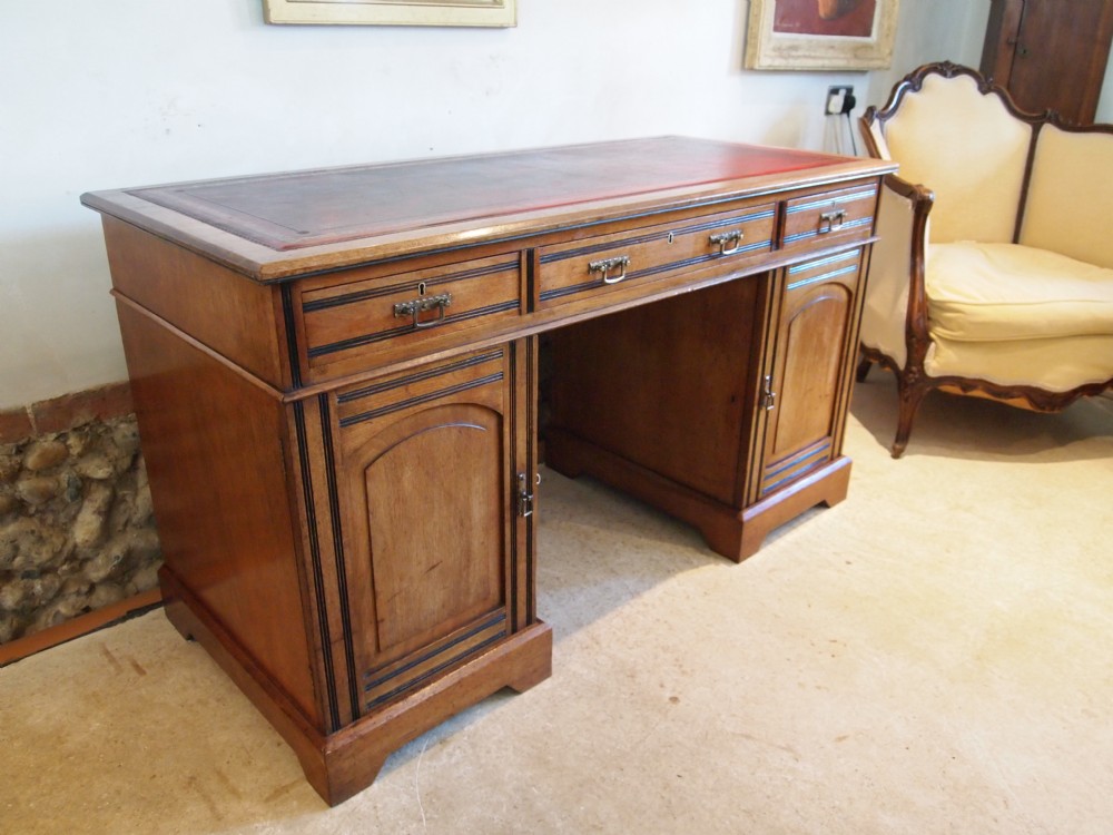 Desk Arts and crafts aesthetic Victorian solid Walnut c1900