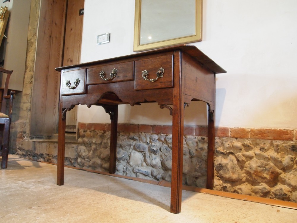 Table lowboy side lamp hall console table George III Oak c1770