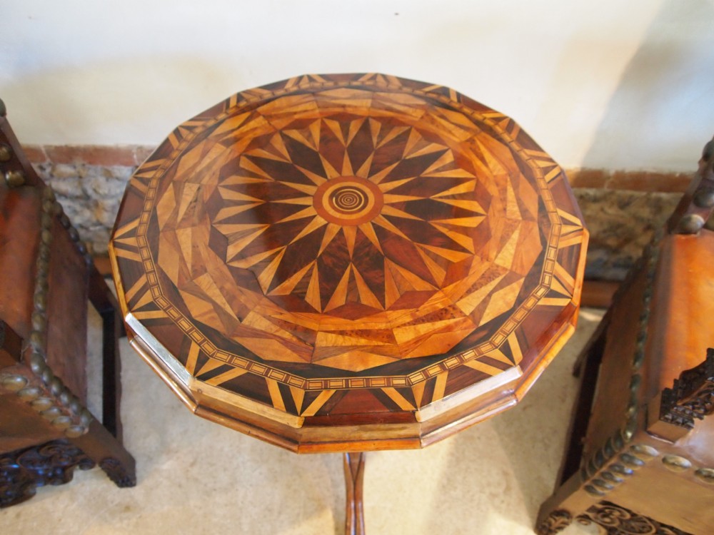 Table rare stunning Victorian specimen wood occasional lamp wine table c1860