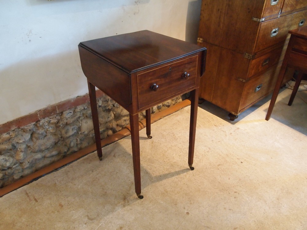 Table Lamp sewing work table George III Mahogany c1810