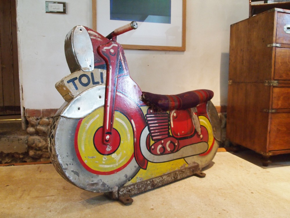 Fairground ride rare Motorbike 1950's carousel bike Brighton pier