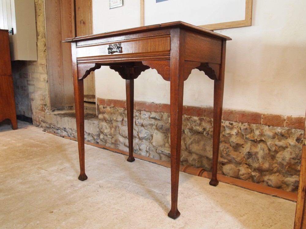 Desk writing table Arts and Crafts Oak manner of Liberty c1900