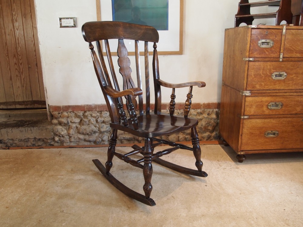 Chair rocking chair Victorian Windsor Beech, Ash and Elm c1870
