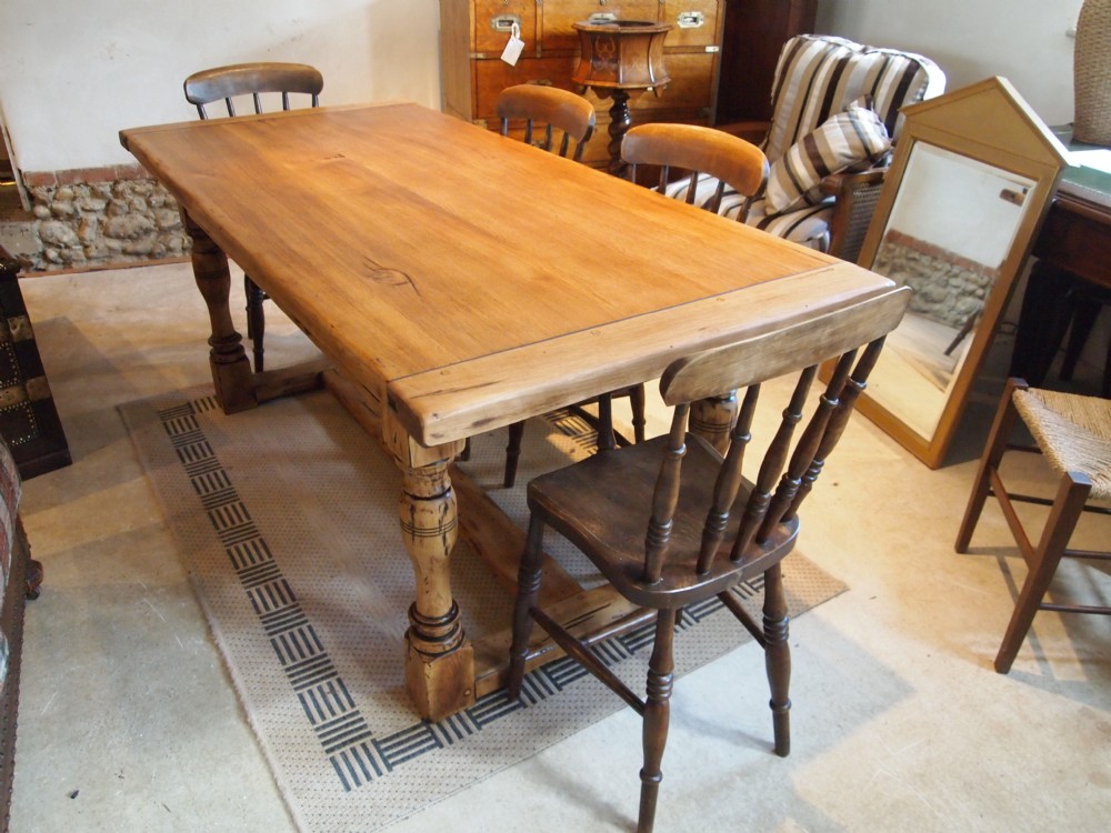 Table Oak refectory kitchen dining table c1920