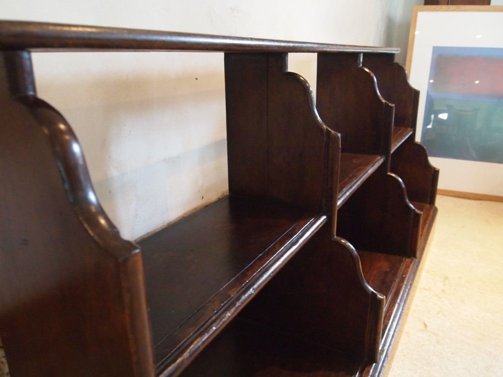 Saddle horse boot rack tack shelves or bookcase Victorian Mahogany c1860